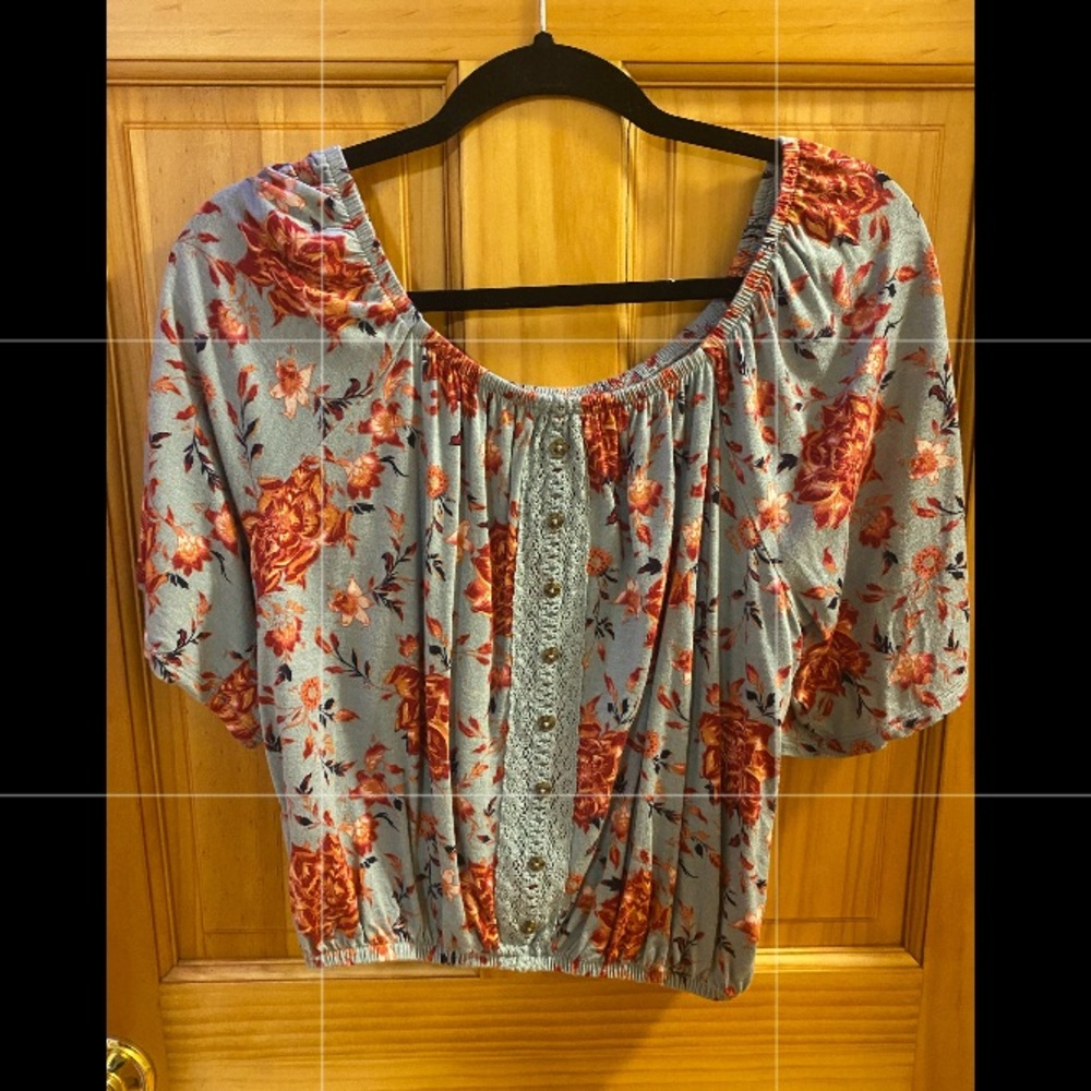 Candies colorful flowery loose crap top